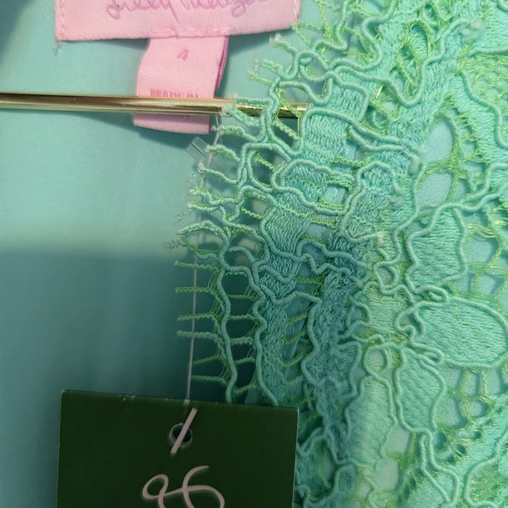 Lilly Pulitzer Eyelet Keylime Mini Dress NWT - Picture 4 of 6